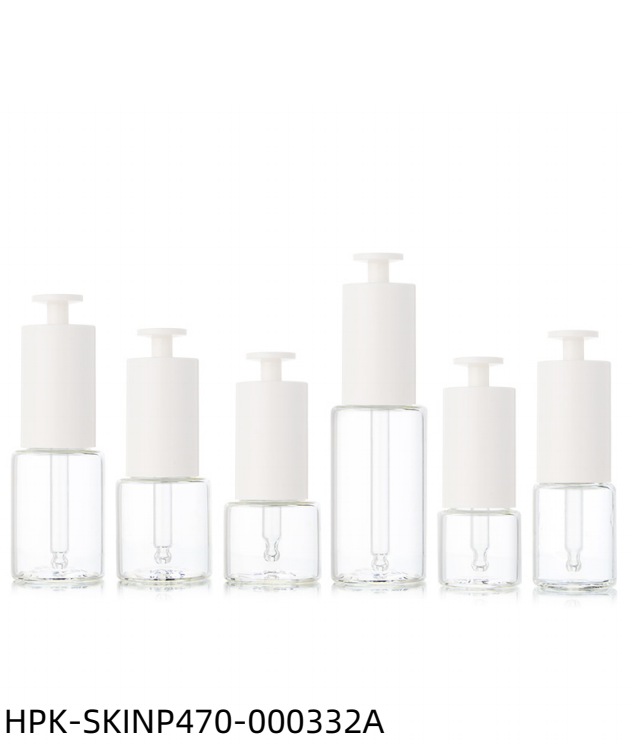 Glass Bottle with Plastic White T-shaped Push-button Pipette Cap